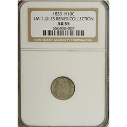 1833 H10C AU55 NGC. Ex: Jules Reiver Collection. NGC C