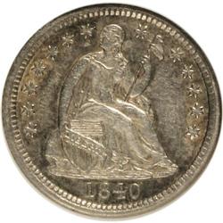 1840 H10C Drapery AU58 NGC. Ex: Jules Reiver Collectio