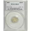 Image 1 : 1859 H10C MS63 PCGS. PCGS Population (31/70). NGC