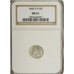 1868-S H10C MS61 NGC. NGC Census: (4/83). PCGS Pop