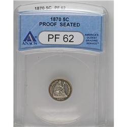 1870 H10C PR62 ANACS. NGC Census: (13/130). PCGS P