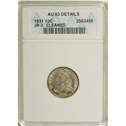 1831 10C --Cleaned--ANACS. AU53 Details. NGC Census: (4