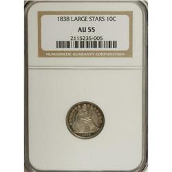1838 10C Large Stars AU55 NGC. NGC Census: (6/253)
