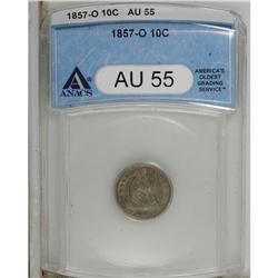 1857-O 10C AU55 ANACS. NGC Census: (5/112). PCGS P