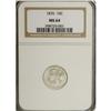 Image 3 : 1876 10C MS64 NGC. NGC Census: (72/65). PCGS Populatio