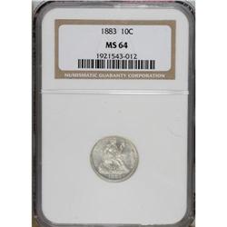 1883 10C MS64 NGC. NGC Census: (104/127). PCGS Pop