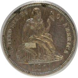 1870 10C PR64 PCGS. PCGS Population (38/24). NGC Censu