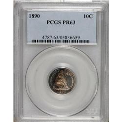1890 10C PR63 PCGS. PCGS Population (33/0). NGC Ce