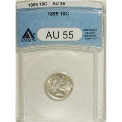 1895 10C AU55 ANACS. NGC Census: (2/72). PCGS Popu
