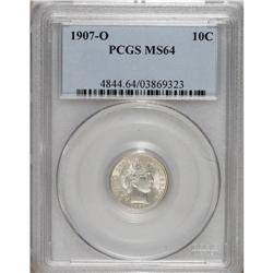 1907-O 10C MS64 PCGS. PCGS Population (38/29). NGC