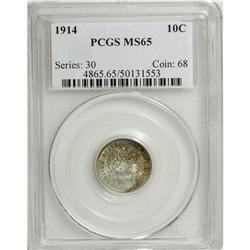 1914 10C MS65 PCGS. PCGS Population (124/47). NGC