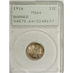 1916 10C MS64 PCGS. PCGS Population (256/128). NGC