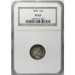 1895 10C PR63 NGC. NGC Census: (25/214). PCGS Popu