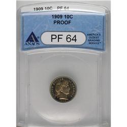 1909 10C PR64 ANACS. NGC Census: (57/107). PCGS Po
