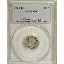 1916-D 10C G4 PCGS. PCGS Population (544/1385). NG