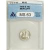 Image 1 : 1916-S 10C MS63 ANACS. NGC Census: (59/260). PCGS