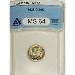 1926-D 10C MS64 ANACS. NGC Census: (48/22). PCGS P