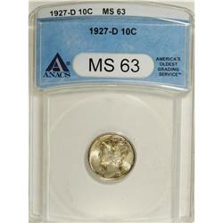 1927-D 10C MS63 ANACS. NGC Census: (19/57). PCGS P