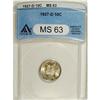 1927-D 10C MS63 ANACS. NGC Census: (19/57). PCGS P
