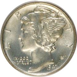 1941-S 10C MS67 PCGS. PCGS Population (86/1). NGC Cens