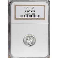1941-S 10C MS67 Full Bands NGC. NGC Census: (339/12).