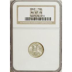 1942 10C MS67 Full Bands NGC. NGC Census: (203/1).