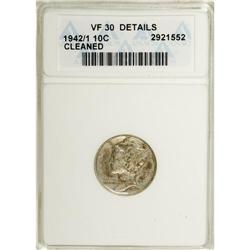 1942/1 10C VF30 ANACS. NGC Census: (214/820). PCGS Pop