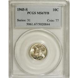 1945-S 10C MS67 Full Bands PCGS. PCGS Population (