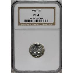 1938 10C PR66 NGC. NGC Census: (551/209). PCGS Pop