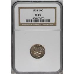 1938 10C PR66 NGC. NGC Census: (551/209). PCGS Pop