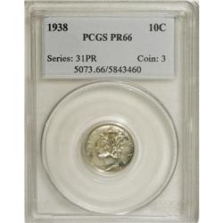 1938 10C PR66 PCGS. PCGS Population (607/158). NGC