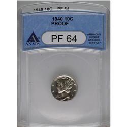 1940 10C PR64 ANACS. NGC Census: (236/1480). PCGS Popu