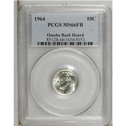 1964 10C MS66 Full Bands PCGS. Ex: Omaha Bank Hoar 