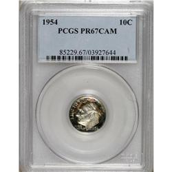 1954 10C PR67 Cameo PCGS. PCGS Population (88/18).