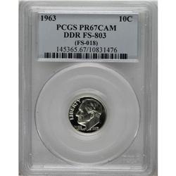 1963 10C Doubled Die PR67 Cameo PCGS. PCGS Population