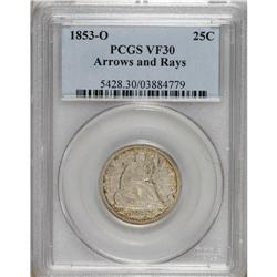 1853-O 25C Arrows and Rays VF30 PCGS. PCGS Populat