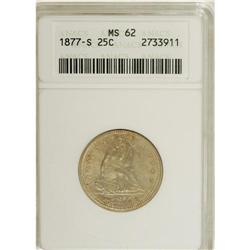 1877-S 25C MS62 ANACS. NGC Census: (35/174). PCGS