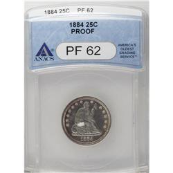 1884 25C PR62 ANACS. NGC Census: (10/202). PCGS Po