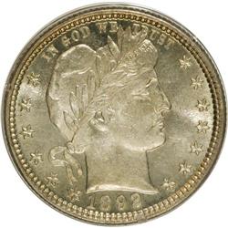 1892 25C MS64 PCGS. PCGS Population (263/198). NGC Cen