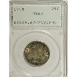 1900 25C MS63 PCGS. PCGS Population (35/80). NGC C