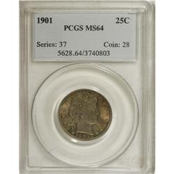 1901 25C MS64 PCGS. PCGS Population (38/24). NGC C