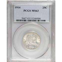 1914 25C MS63 PCGS. PCGS Population (117/214). NGC