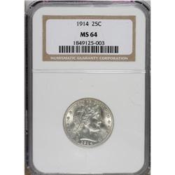1914 25C MS64 NGC. NGC Census: (133/63). PCGS Popu