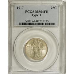 1917 25C Type One MS64 Full Head PCGS. PCGS Popula