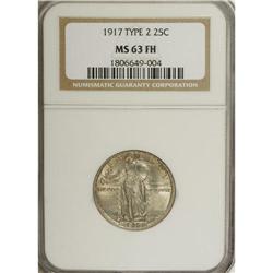 1917 25C Type Two MS63 Full Head NGC. NGC Census: