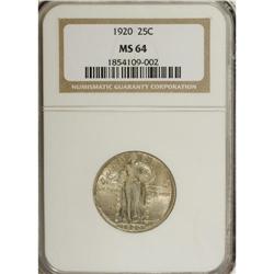 1920 25C MS64 NGC. NGC Census: (306/242). PCGS Pop