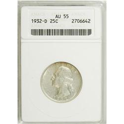 1932-D 25C AU55 ANACS. NGC Census: (93/1070). PCGS