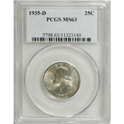 1935-D 25C MS63 PCGS. PCGS Population (158/1033).