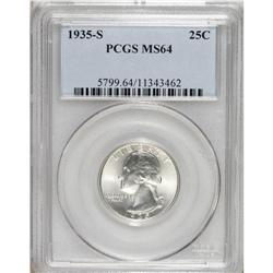 1935-S 25C MS64 PCGS. PCGS Population (539/593). N