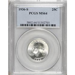 1936-S 25C MS64 PCGS. PCGS Population (776/905). N
